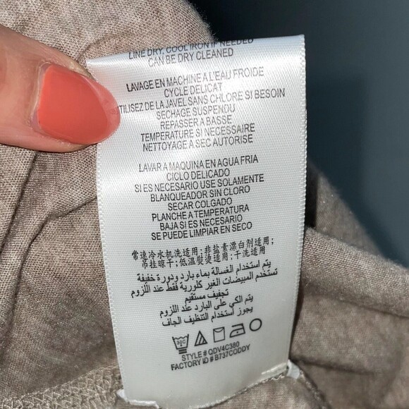 BCBGMaxAzria Waterfall Suede Open Front Drape Wrap Jacket  Heather Khaki Sz Xs - Picture 9 of 9